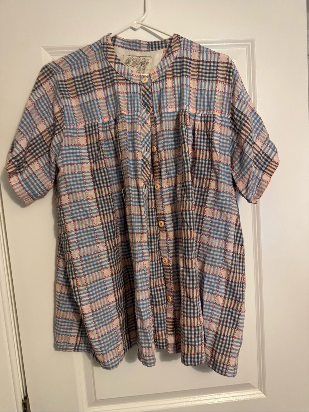 Ace & Jig Blue Pink Plaid Button-Down Shirt